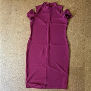 Olivia Matthews Rich Purple Midi Dress